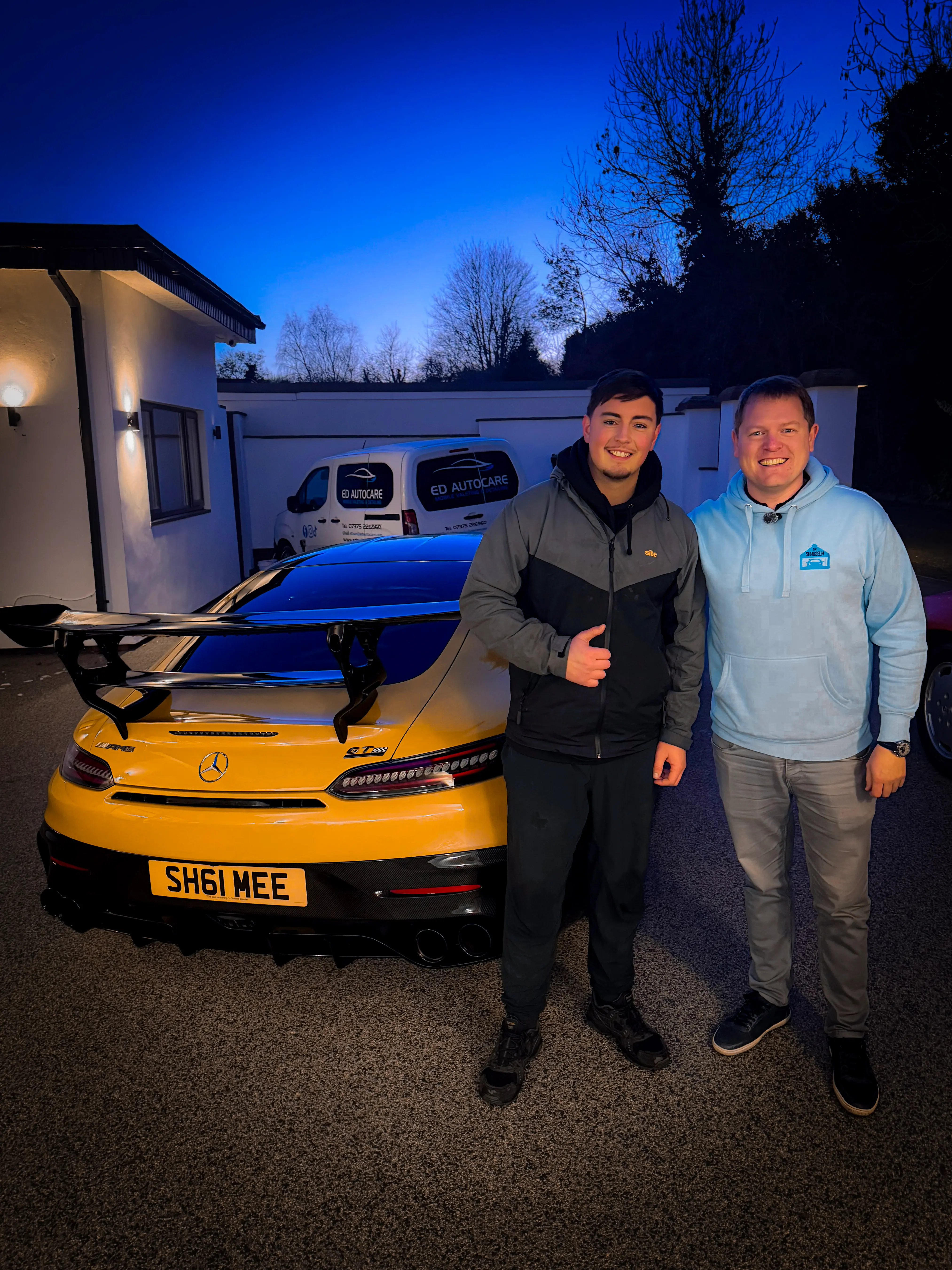 Ethan with a customer at ED Autocare